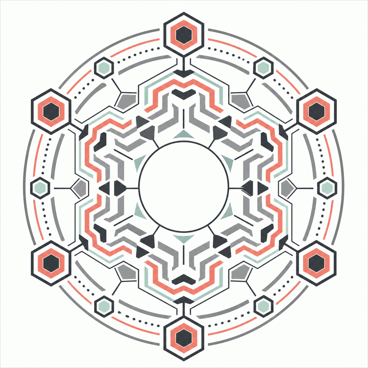 Printer-friendly geometric Echo Lattice target